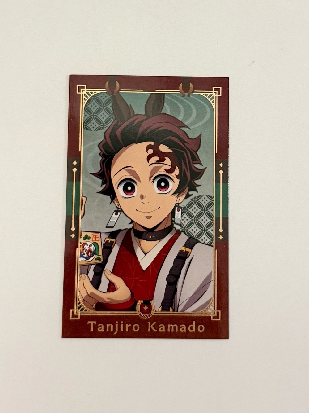 Anime official collectible demon slayer tanjiro card